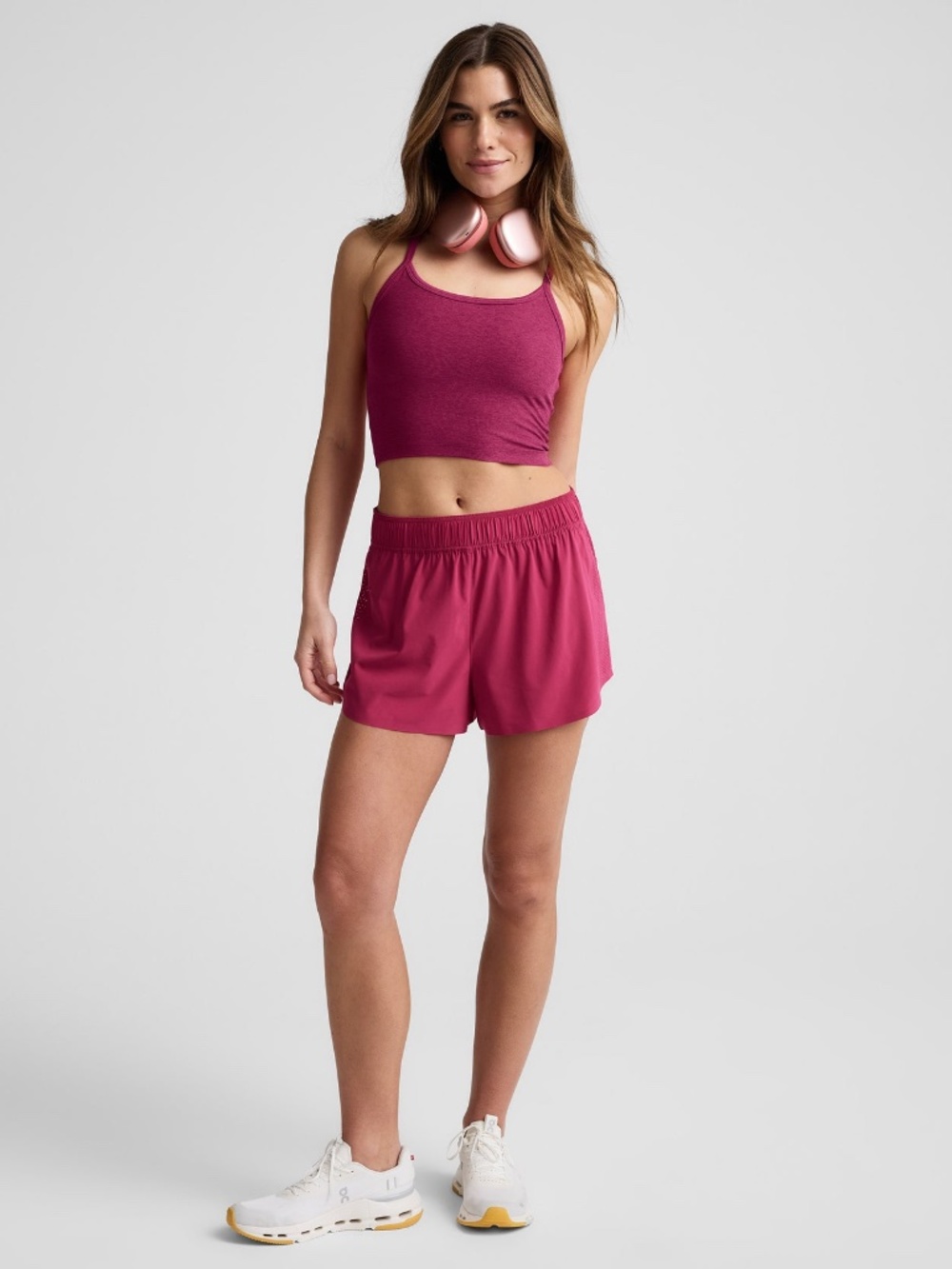 Beyond Yoga Women's Athletic Shorts in Sangria